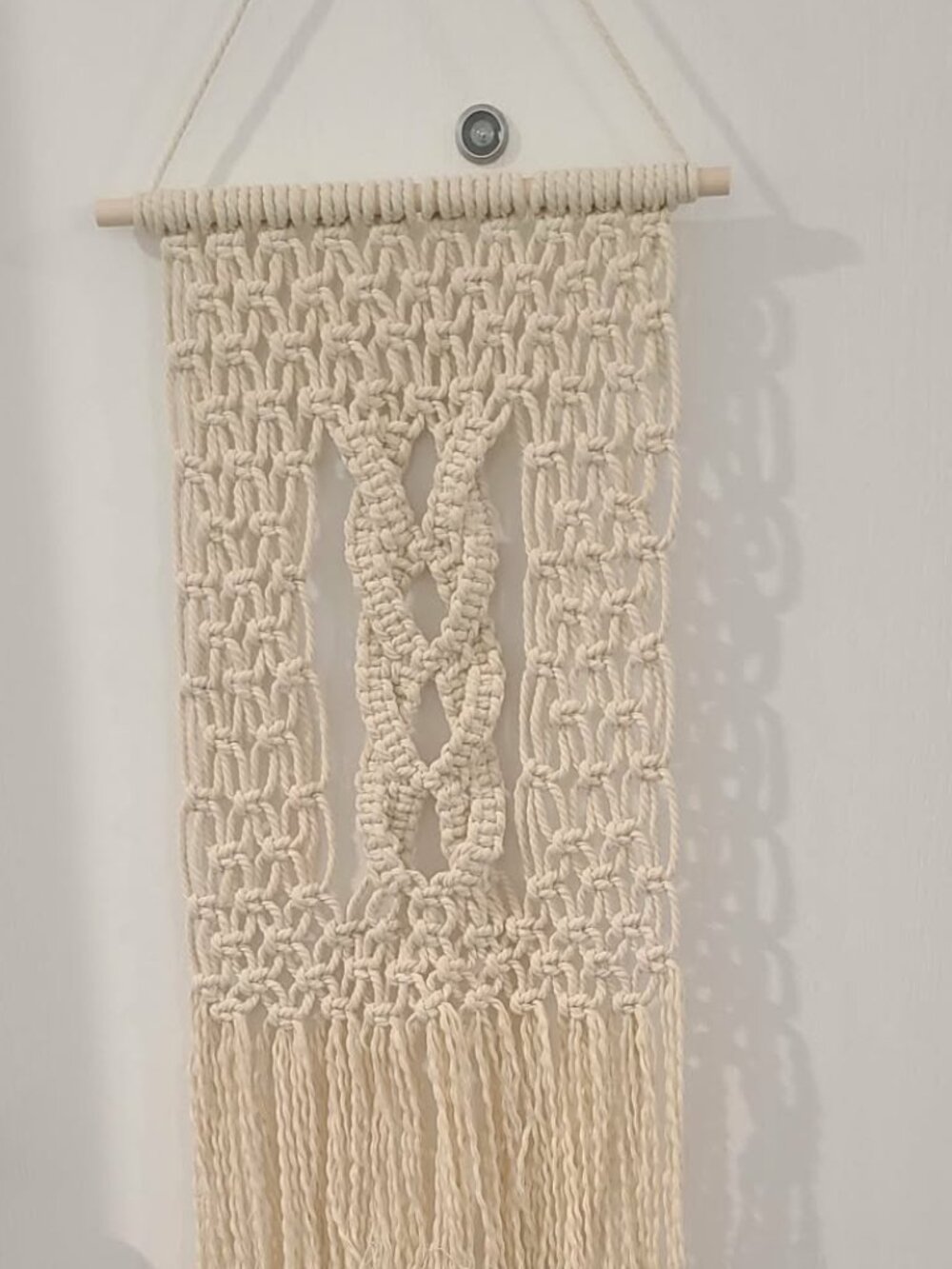 Handmade Macramé Wall Hanging • Natural Cotton Boho Fiber Art Tapestry